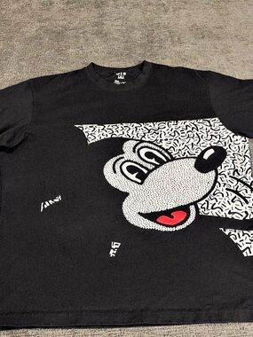 Uniqlo Mickey Mouse x Keith Haring UT Graphic T-Shirt Black & White XL Disney